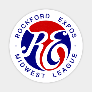 Defunct Rockford Expos Minor League Baseball 1988 Magnet